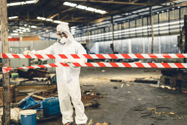 Professional Sewage Cleanup technician working in Greenville, NC